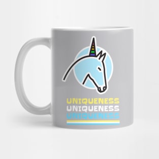 Rainbow Horn Unicorn Uniqueness Mug